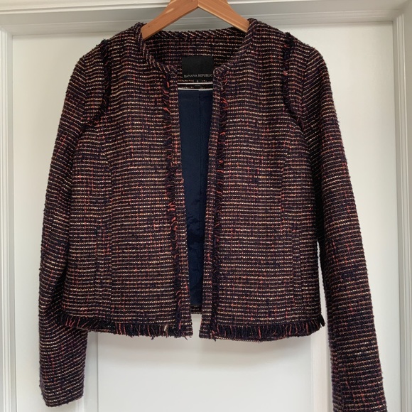 BANANA REPUBLIC Boucle Tweed Blazer - Picture 1 of 3